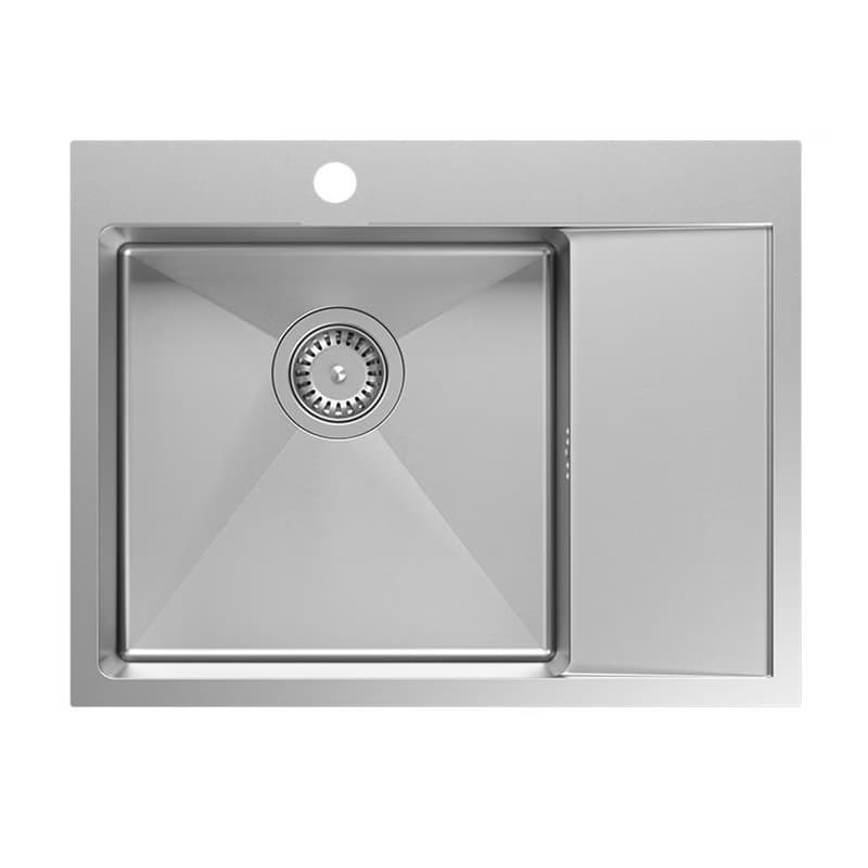 Quadron Quadron - Oceľový drez RUSSEL 116 BRUSH NICKEL Pravá komora HB7911-RBS 6