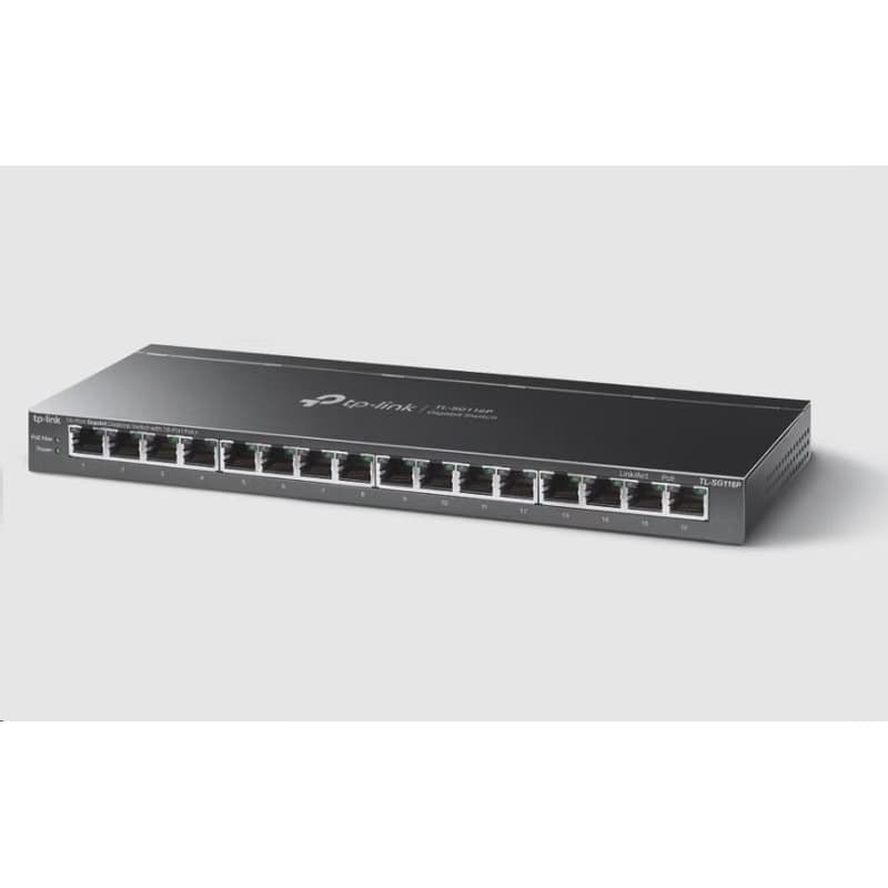 TP-Link switch TL-SG116P (16xGbE, 16xPoE+, 120W, fanless) 2