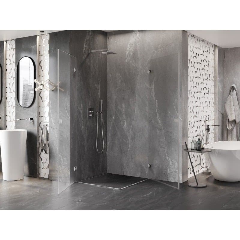 MEXEN/S - Lunar-B Duo sprchovací kút dvere krídlové 85 x 85, transparent, chróm 832-085L-085P-01-00 2