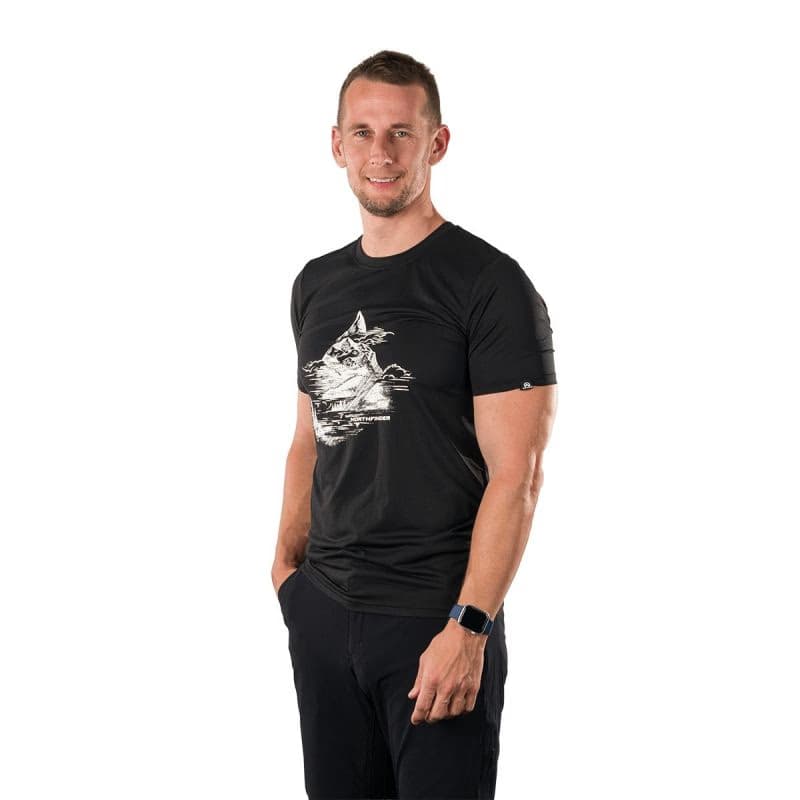 Pánske turistické tričko s krátkym rukávom NORTHFINDER NADAR-269black 2