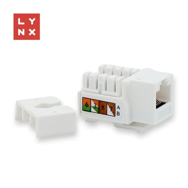 LYNX keystone UTP Cat5e, 90 stp., biely 2