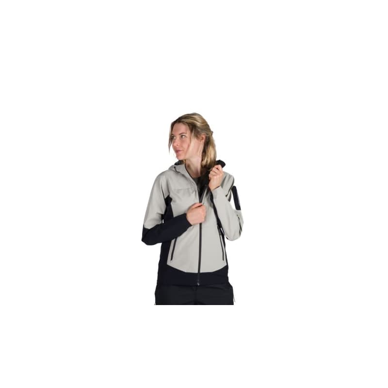 Dámska turistická softshellová bunda NORTHFINDER JANELL-807lightgreenblack