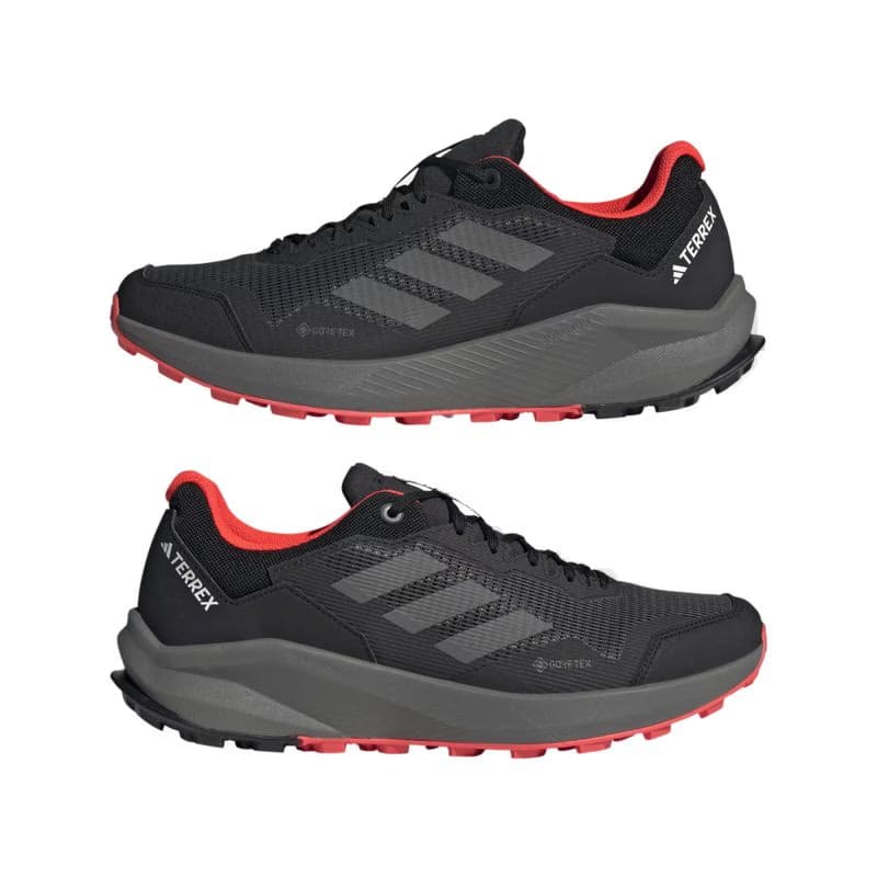 Pánska bežecká trailová obuv ADIDAS Terrex Trail Rider GTX core black grey four solar red 4
