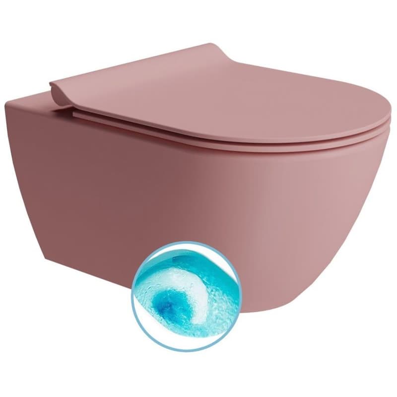 GSI - PURA závesná WC misa, Swirlflush, 36x55cm, blush dual-mat 881524