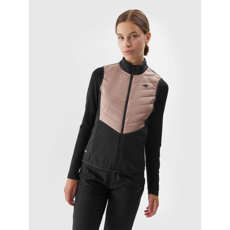 Dámska turistická vesta 4F VEST-AW23TVJAF048-82S-LIGHT BROWN 2