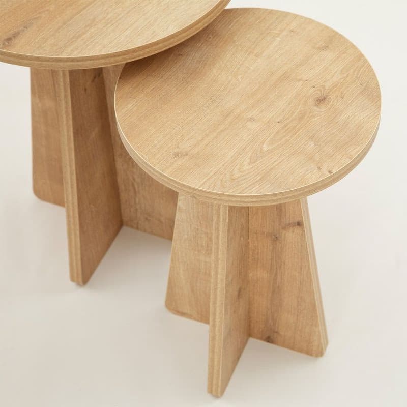 Sada odkladacích stolíkov (2 kusy) Mushroom - Sapphire Oak 3