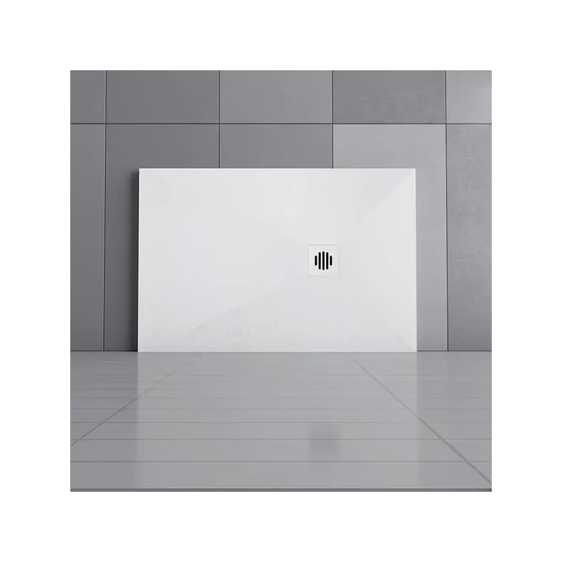 H K - WHITE STAR sprchová vanička z liateho mramoru, obdĺžnik, 100x80x3 cm SE-WHITESTAR10080SET 3