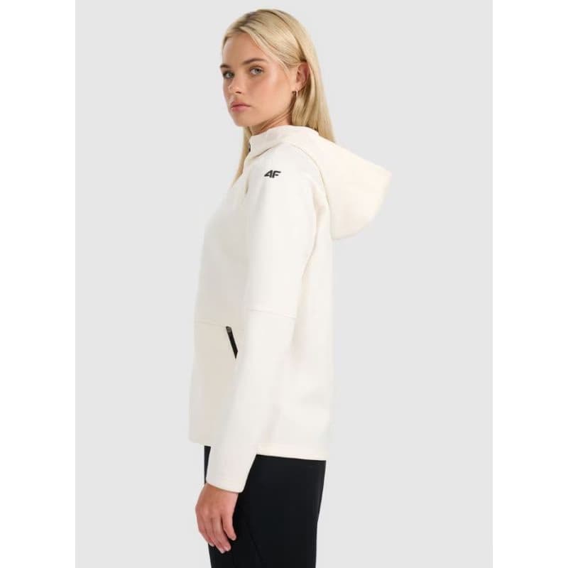 Dámska mikina so zipsom 4F SWEATSHIRT F2260-WAW25TSWSF2260-11S-OFF WHITE 3