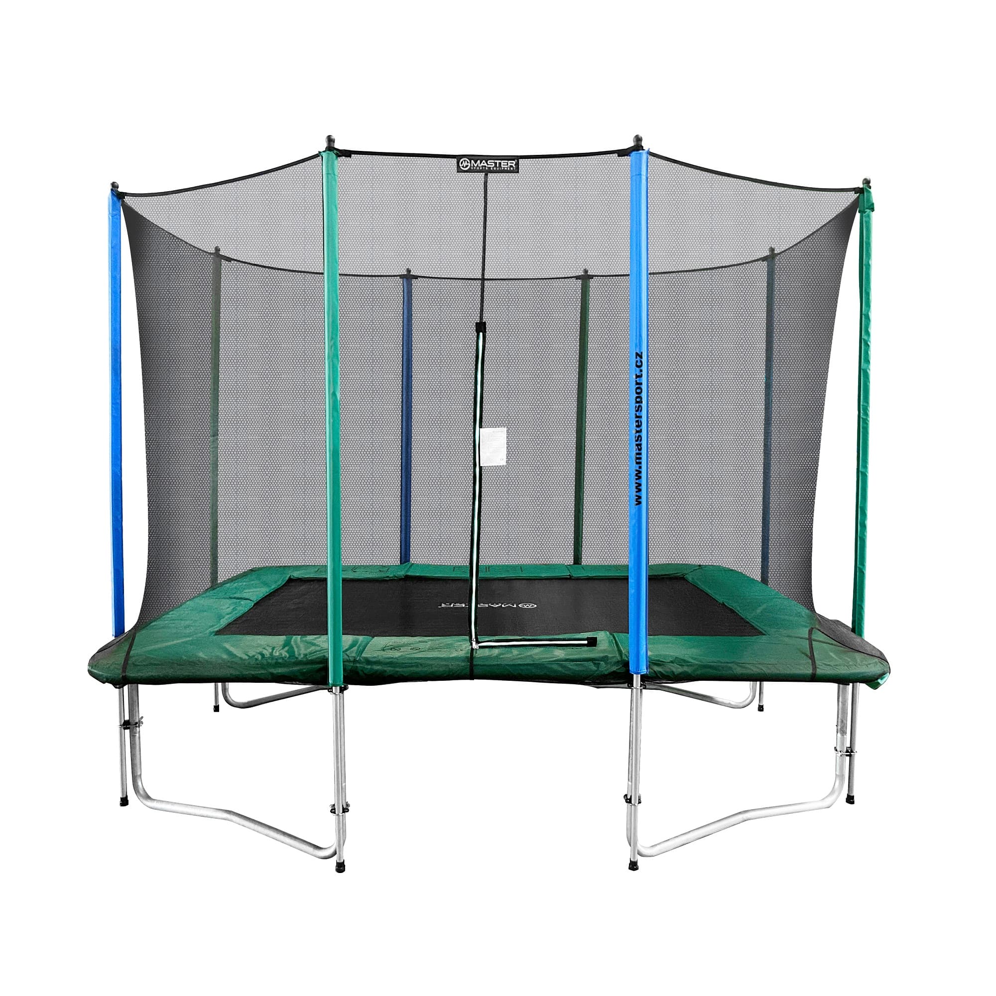 SET trampolína MASTER 300 x 210 cm + ochranná sieť + schodíky