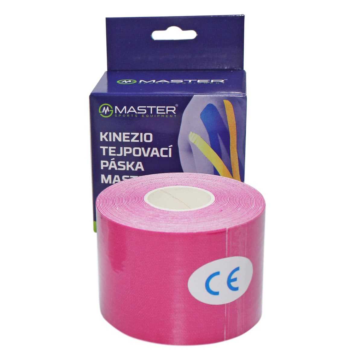 Kineziologická tejpovacia páska MASTER 5 cm x 5 m - ružová