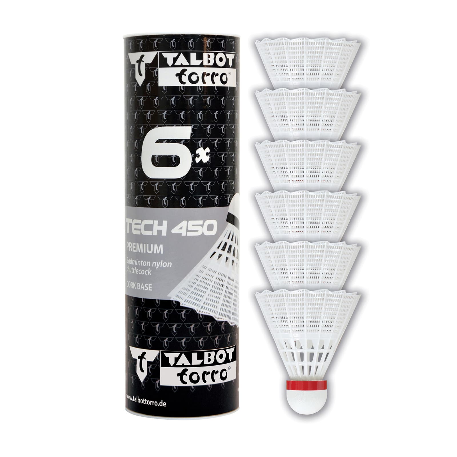 Bedmintonové loptičky TALBOT TORRO Tech 450 Fast 6ks - biele