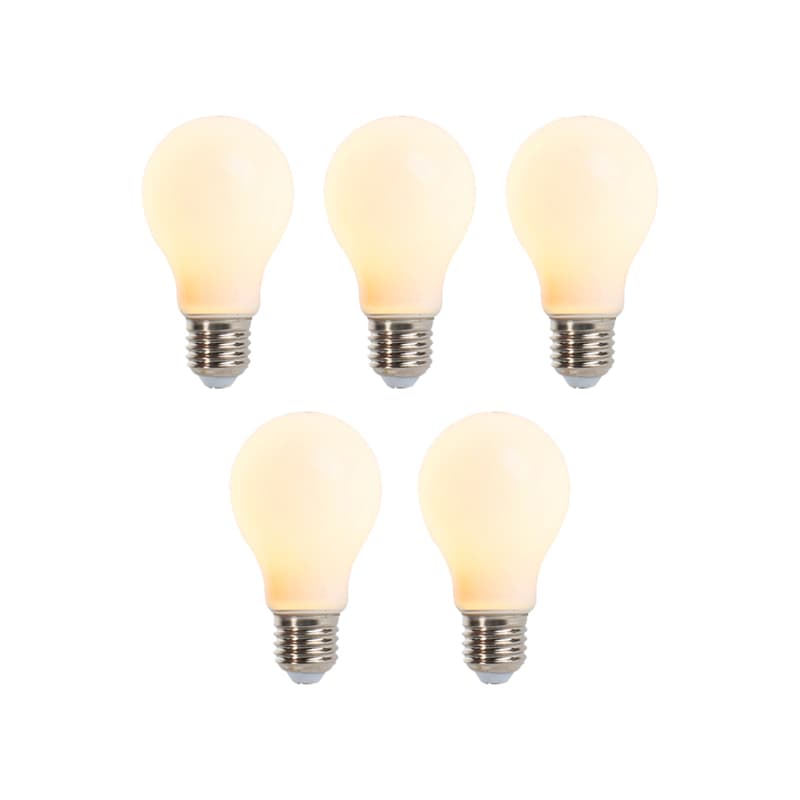 Sada 5 stmievateľných LED žiaroviek E27 A60 matná 5W 380lm