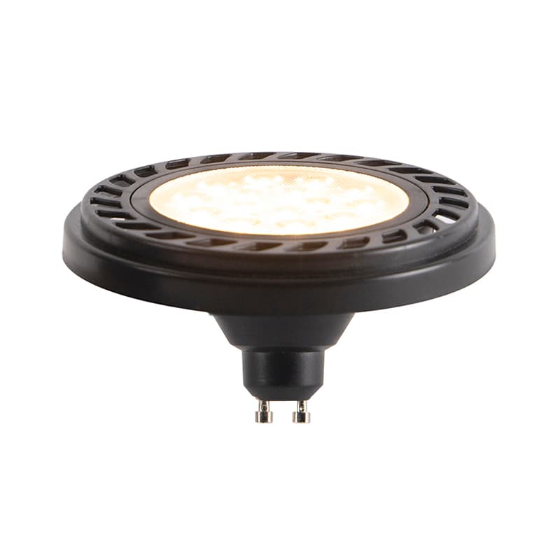 GU10 Stmievateľná LED AR111 Čierna 8W 600lm 2700K