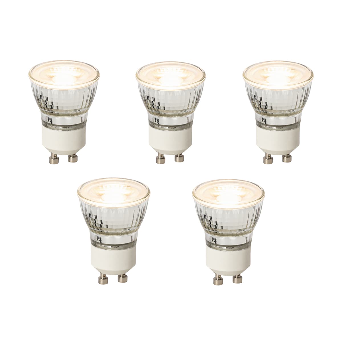 Sada 5 stmievateľných GU10 LED žiaroviek 35 mm 3W 220 lm 2700K