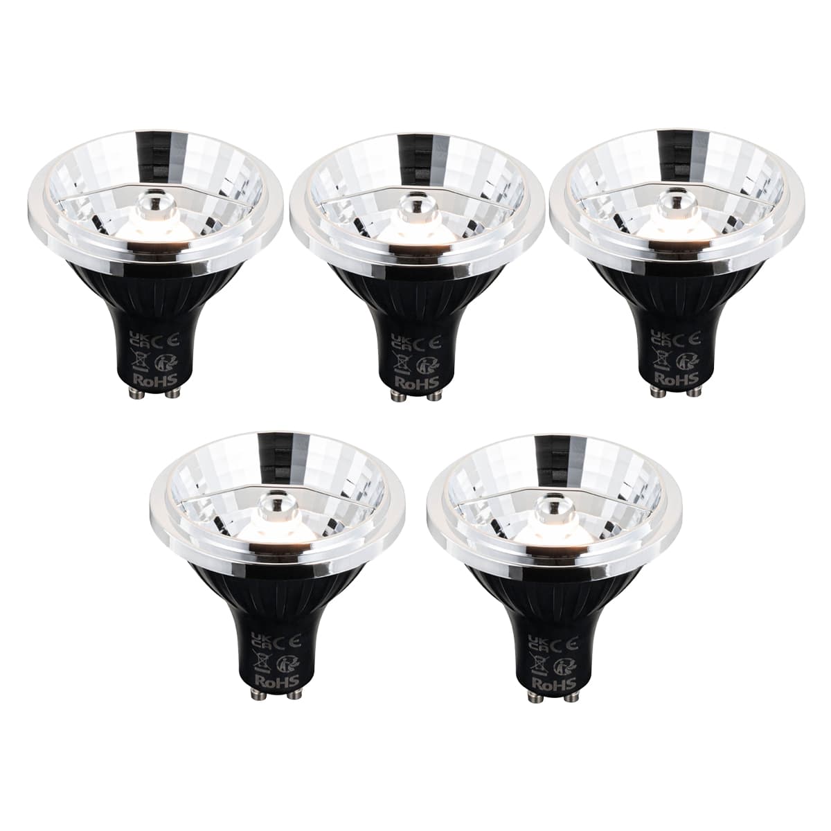 Sada 5 ks Inteligentná stmievateľná LED žiarovka GU10 AR70 6W 500lm 2200-6500K