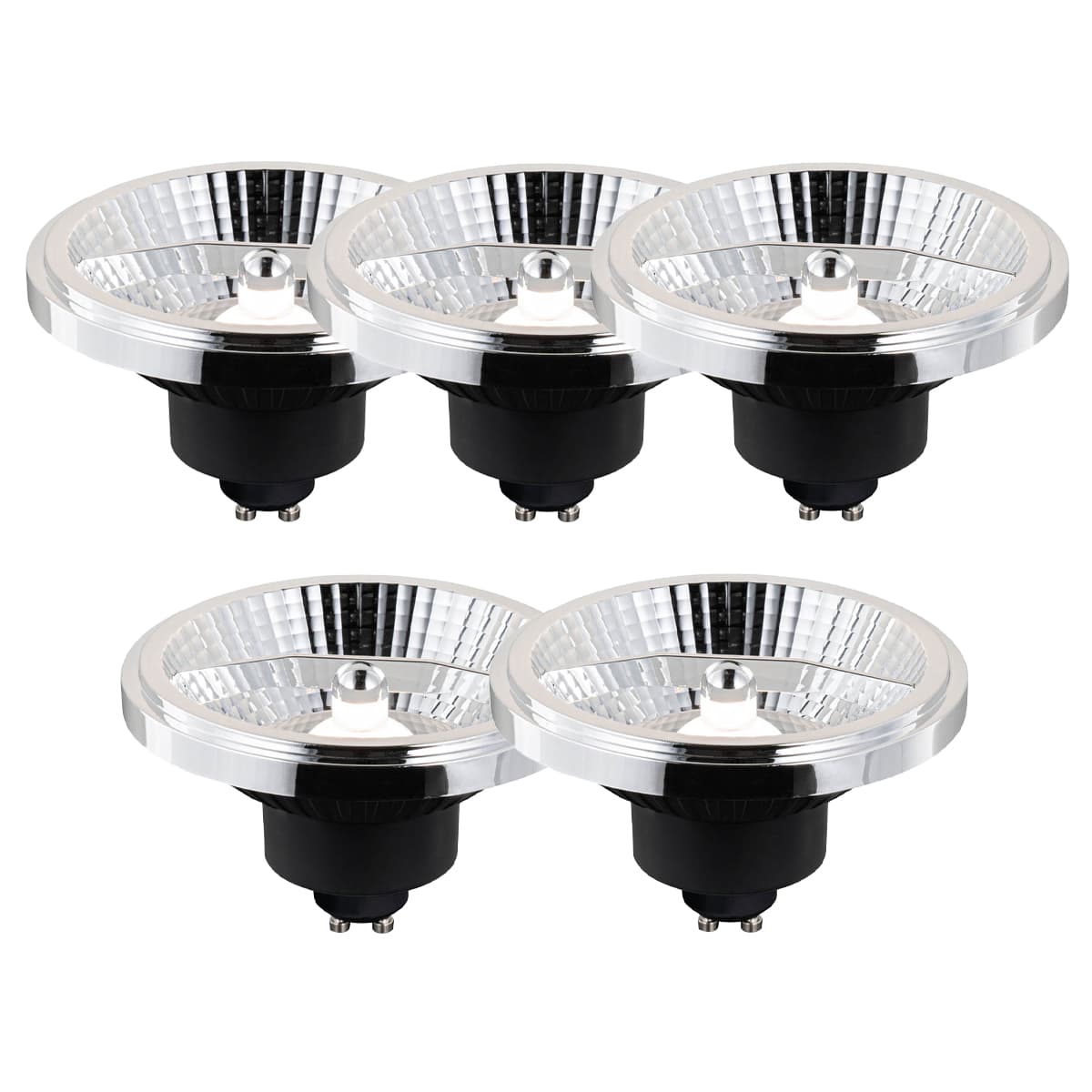 Sada 5 inteligentných stmievateľných LED žiaroviek GU10 AR111 10W 800 lm 2200 - 6500K