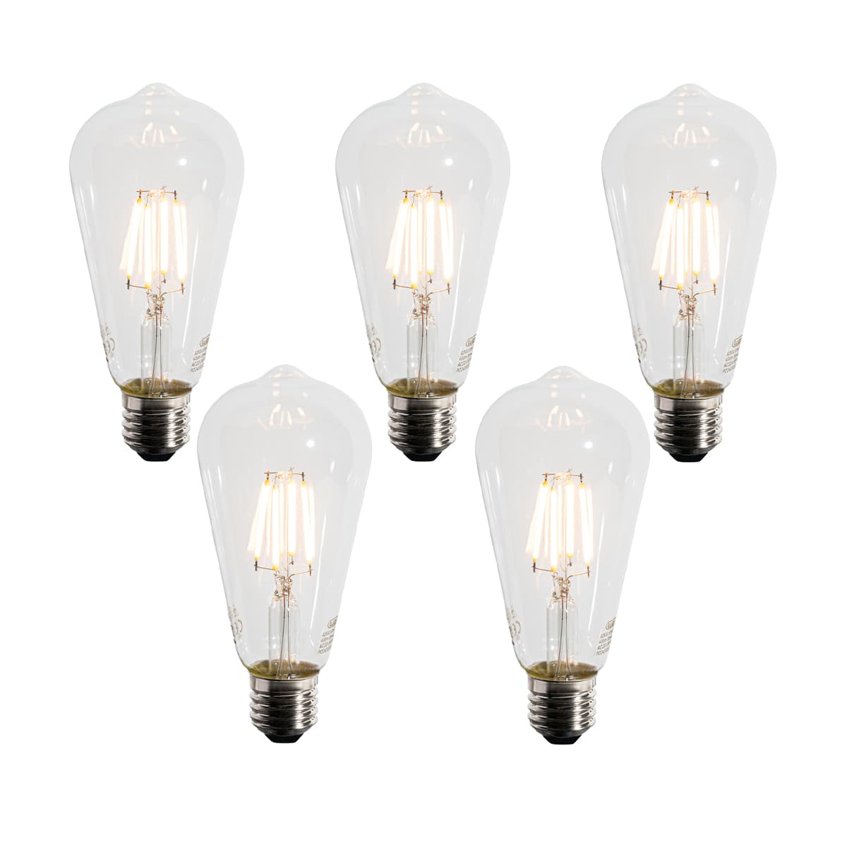 Sada 5 LED žiaroviek E27 A60 so súmrakovým senzorom 4W 400 lm 2200K
