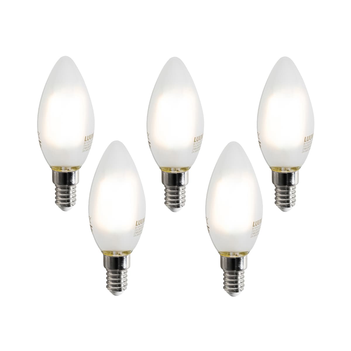 Sada 5 inteligentných LED žiaroviek E14 C35 matných 4,2W 470 lm 2700-6500K