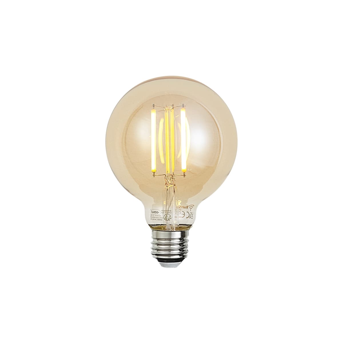 Inteligentná stmievateľná LED žiarovka E27 G95 zlatá 7W 806 lm 1800-6500K