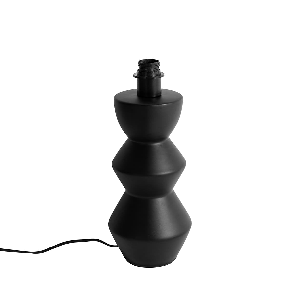 Dizajnová stolná lampa čierna keramická 16 cm bez tienidla - Alisia