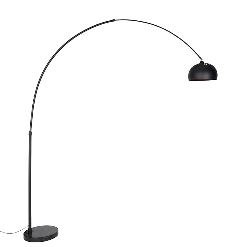 Moderná oblúková stojaca lampa čierna - XXL