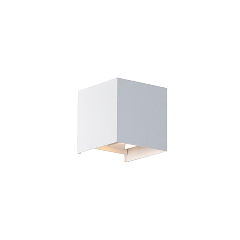 Vonkajšia nástenná lampa biela vrátane LED 2-svetlo IP54 - Edwin