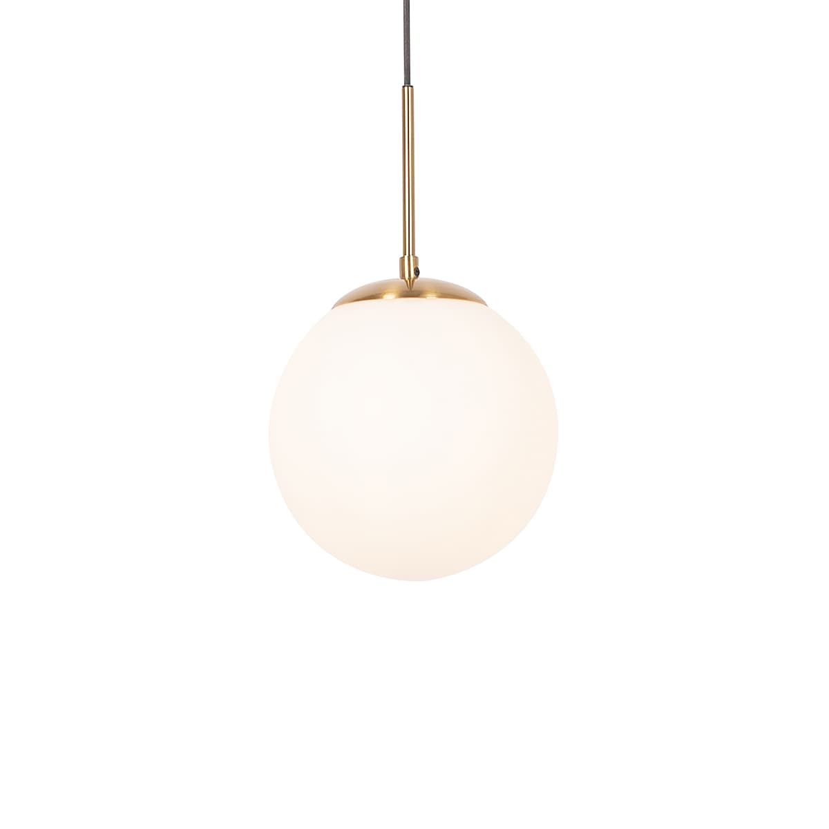 Závesná lampa Art Deco zlatá s opálovým sklom - Flore