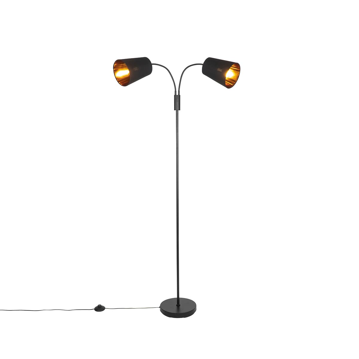 Inteligentná stojaca lampa čierna vrátane 2 Wifi P45 - Carmen