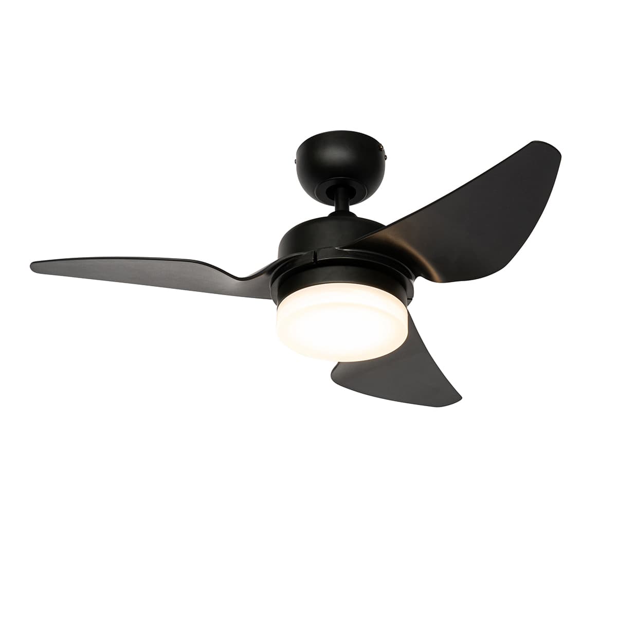 Stropný ventilátor čierny 86,7 cm vrátane LED stmievateľný s diaľkovým ovládaním - Yuki