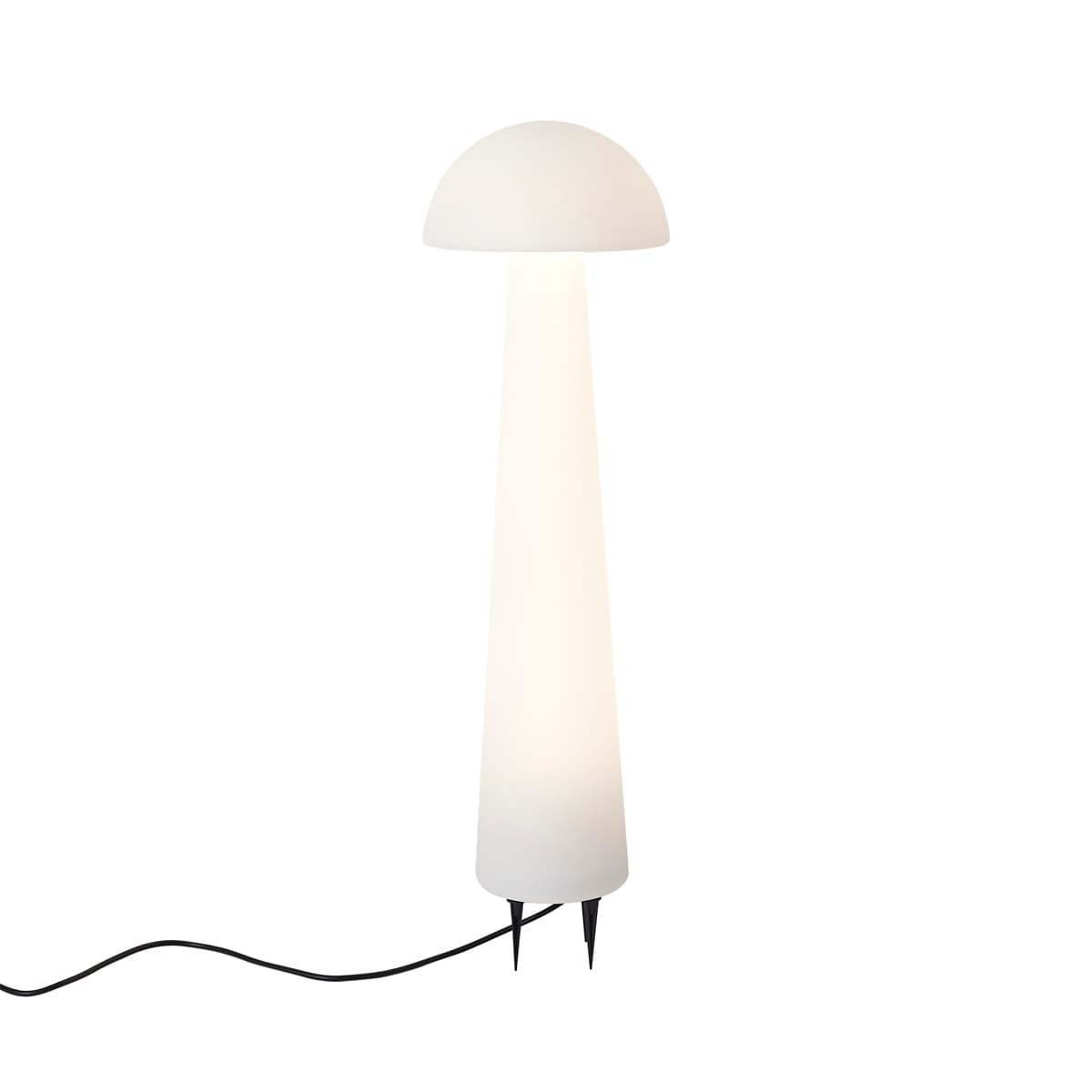 Stojaca vonkajšia lampa biela 80 cm vrátane LED IP44 - Fungi