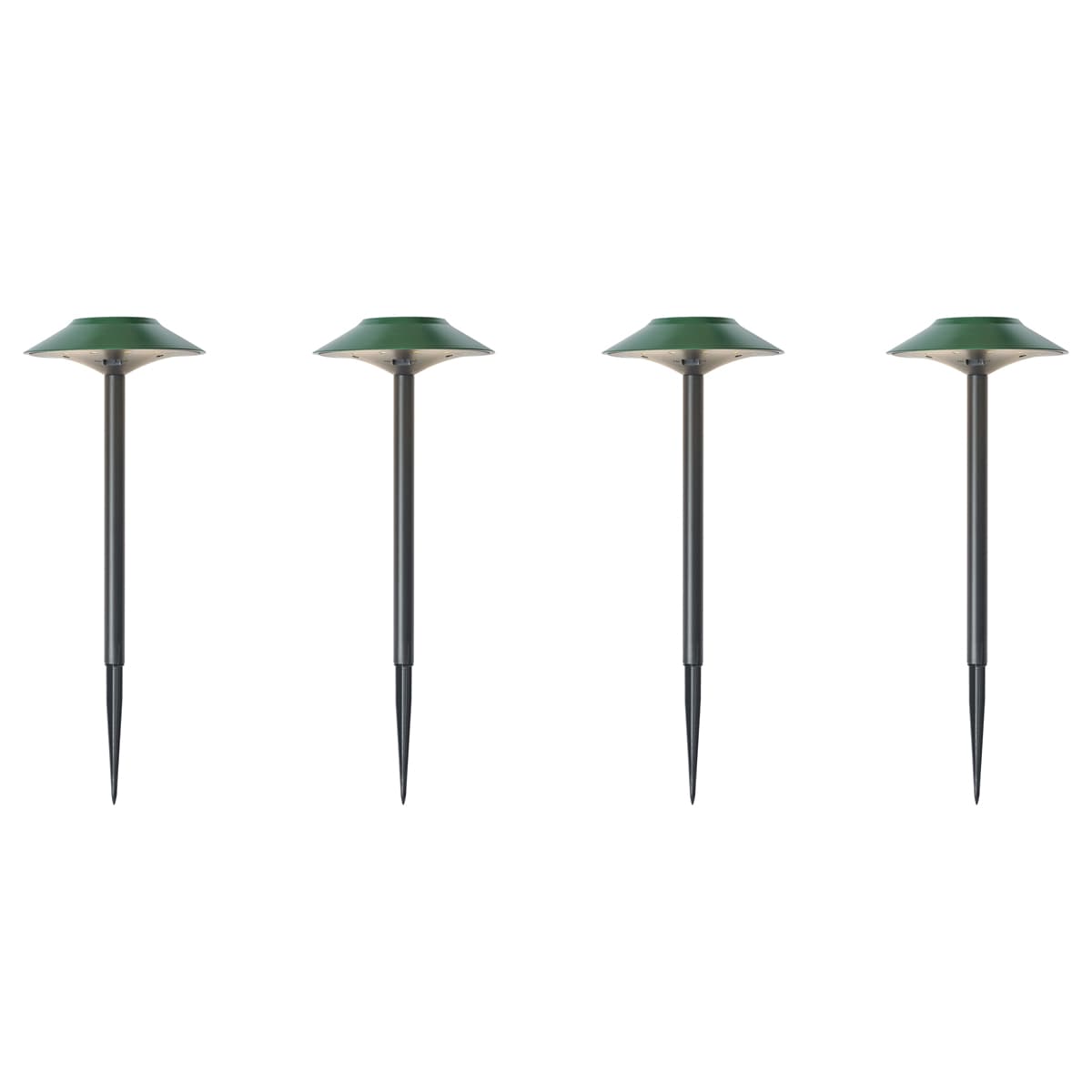 Sada 4 zelených bodových svetiel s hrotom vrátane LED IP44 solárnych - Mushroom