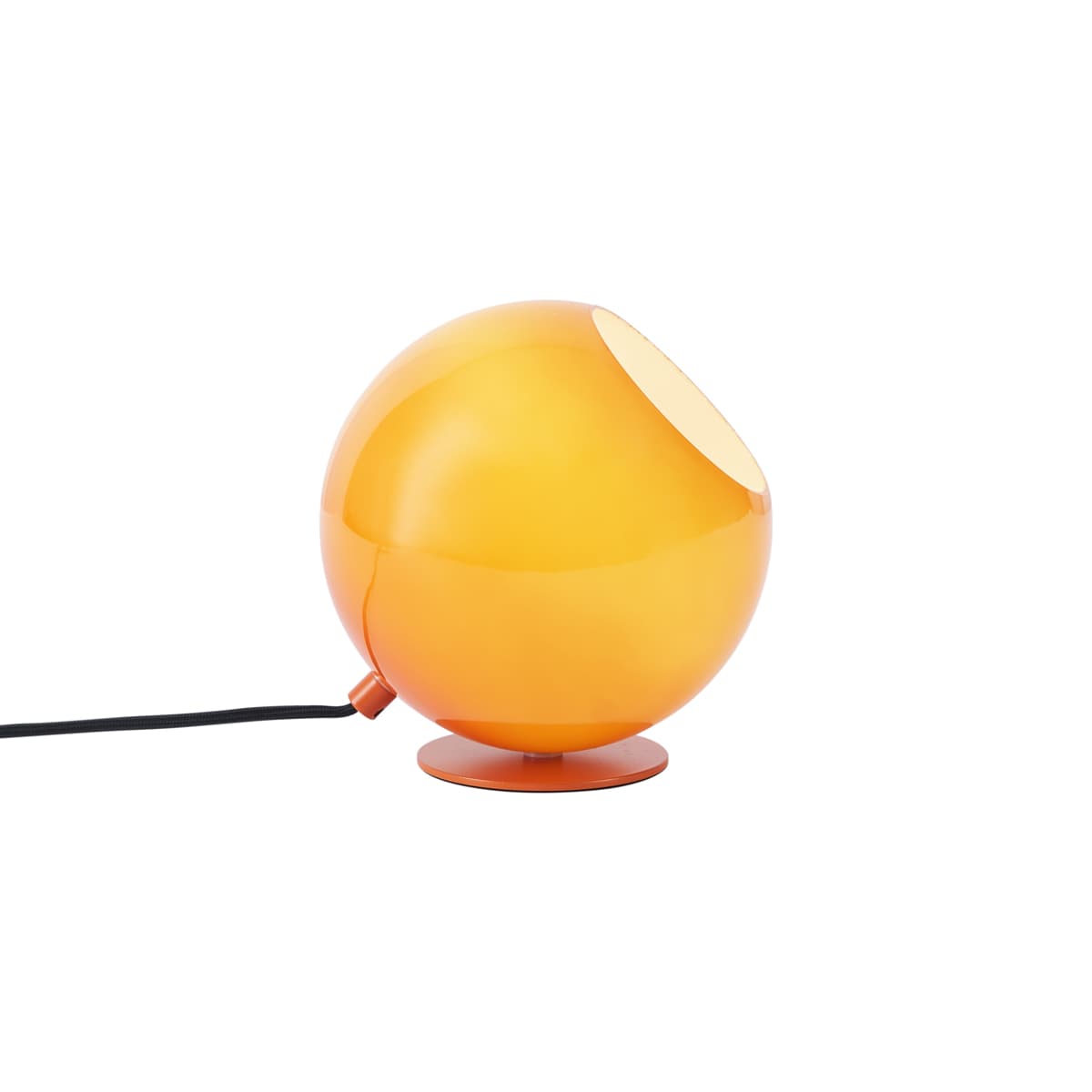 Retro stolná lampa oranžová so sklom - Mabel