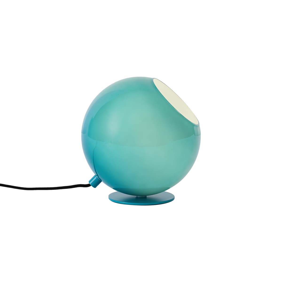 Retro stolná lampa modrá so sklom - Mabel