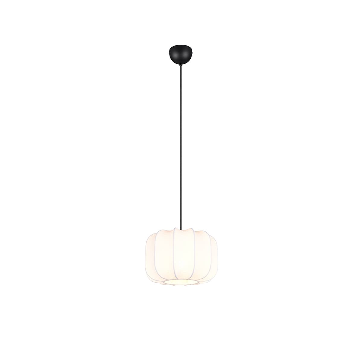 Japandi závesná lampa čierna s bielou 25 cm - Madleine