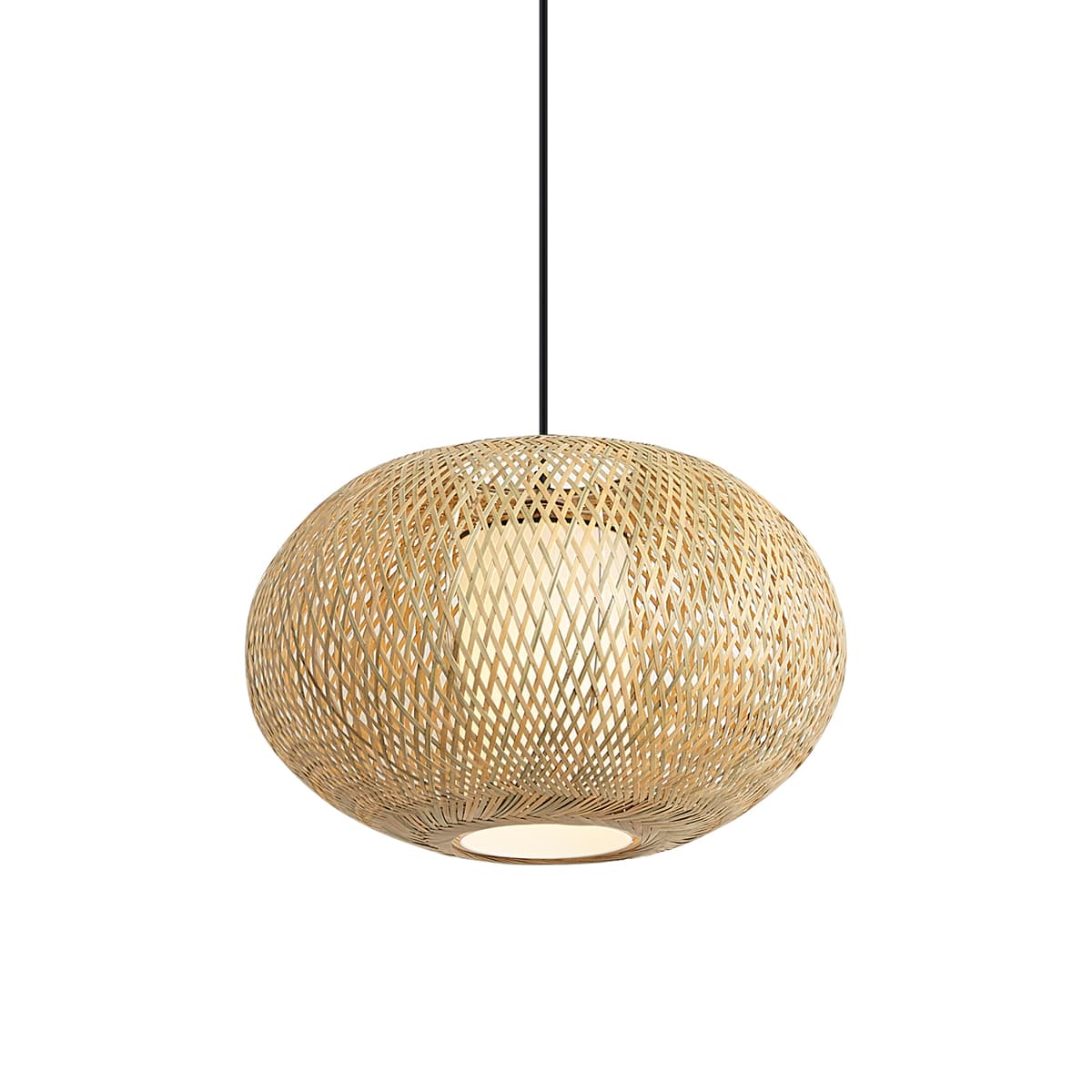 Japandi závesná lampa bambusová 50cm IP44 - Moana