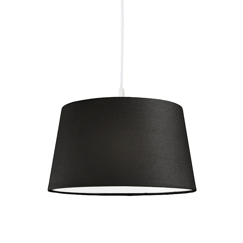 Moderné závesné svietidlo biele s čiernym tienidlom 45 cm - Pendant