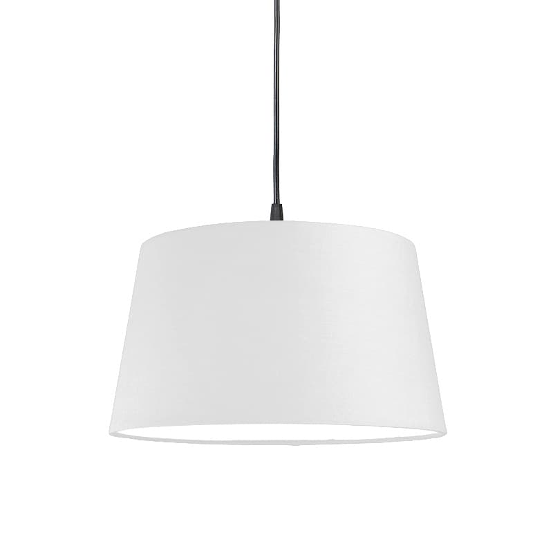 Moderné závesné svietidlo čierne s bielym tienidlom 45 cm - Pendant