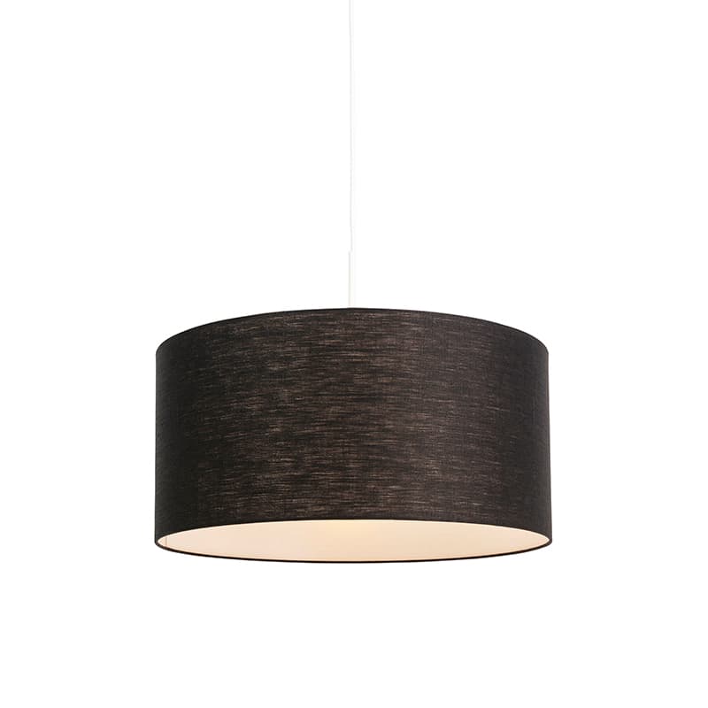 Moderné závesné svietidlo biele s čiernym tienidlom 50 cm - Combi 1