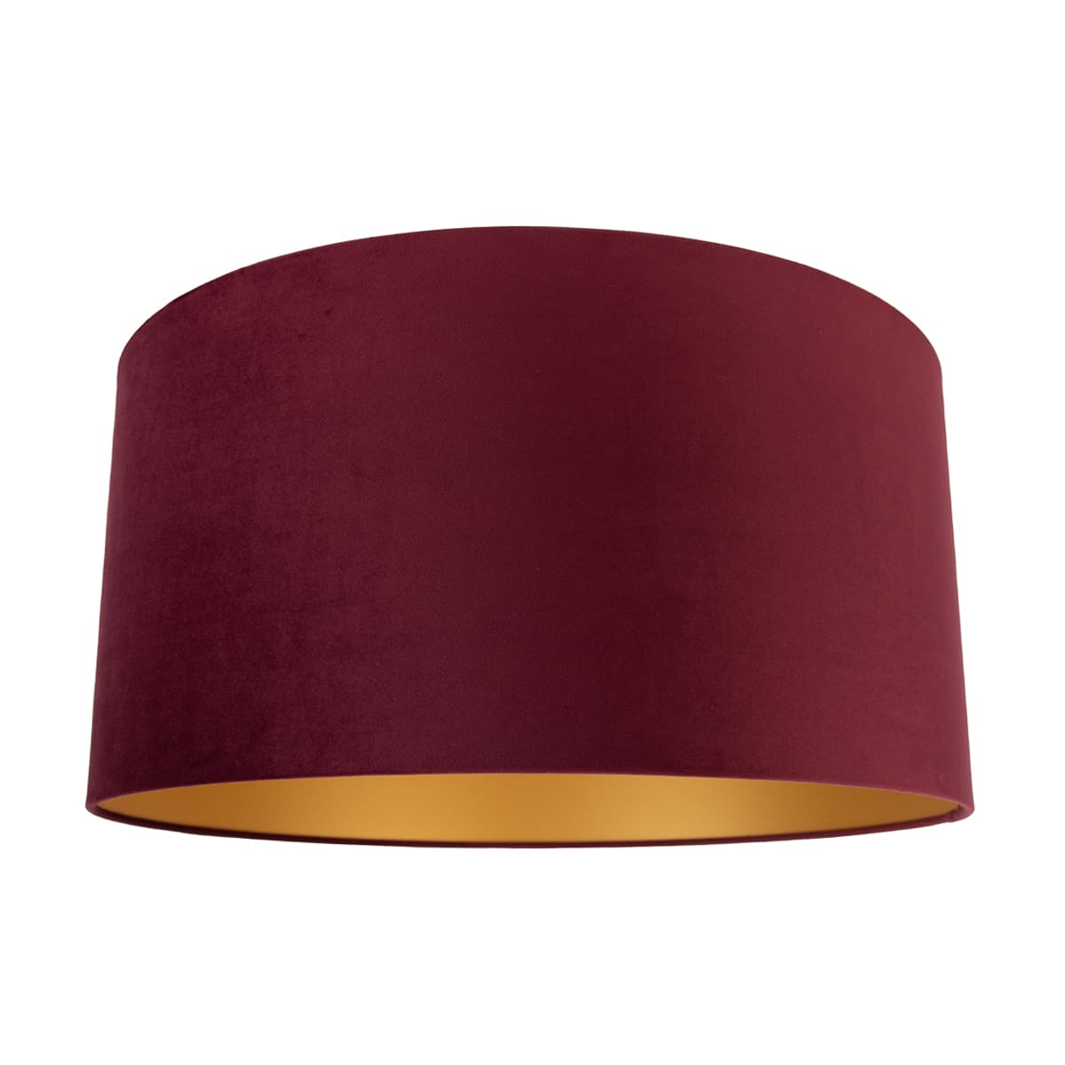 Zamatové tienidlo červené 50/50/25 so zlatým interiérom