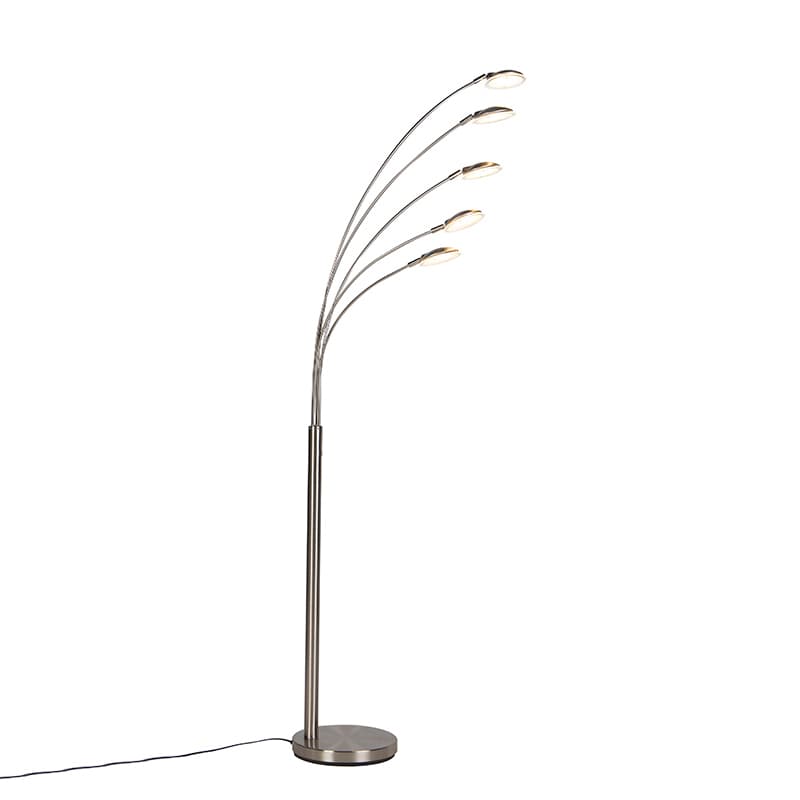 Stojaca lampa z ocele vrátane LED s dotykovým stmievačom - Sixties Trento