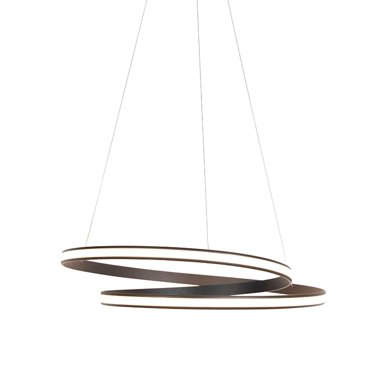 Moderné závesné svietidlo čierne 74 cm vrátane LED - Rowan