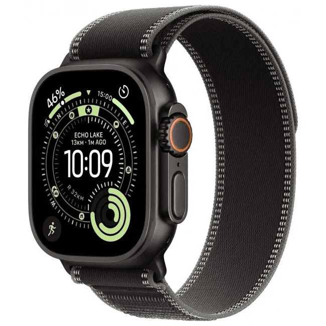 Smart hodinky Apple Watch Ultra 3 GPS + Cellular čierne Trail 49mm M/L