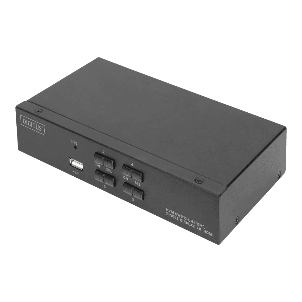 Digitus 4-portový KVM prepínač HDMI, 4K 30Hz