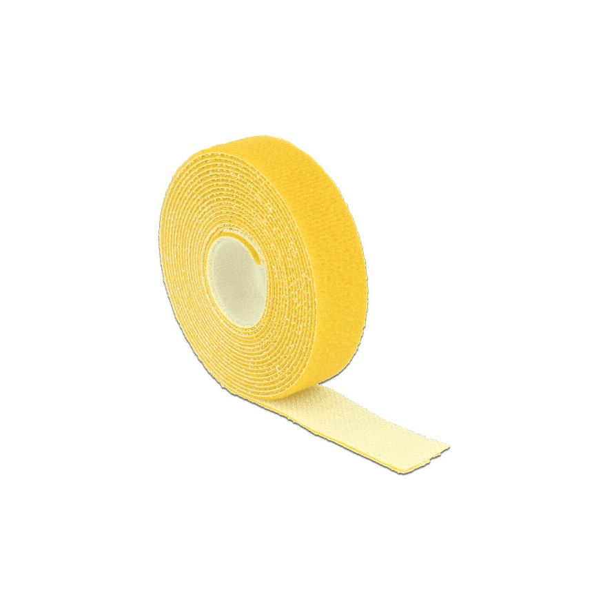 Suchý zips na rolke 3m × 20 mm, žltý Delock 18738