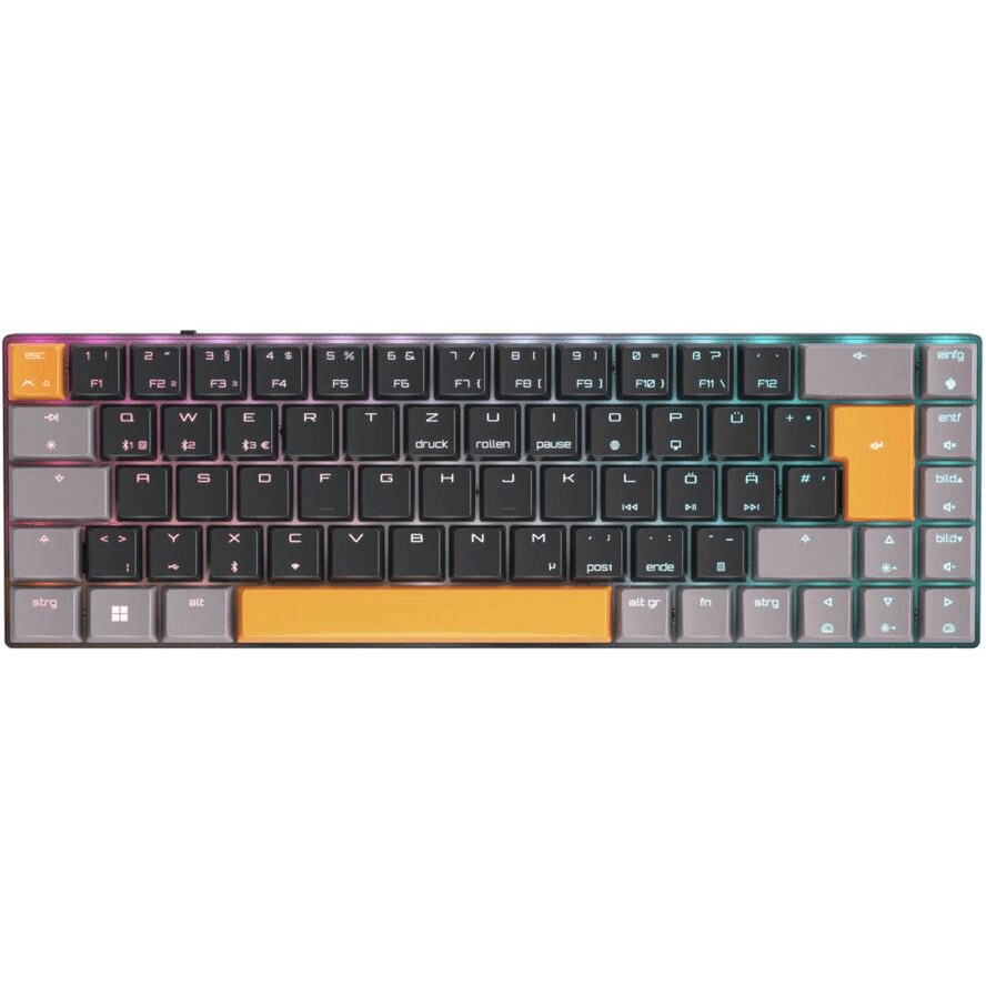 CHERRY MX-LP 2.1 Compact Wireless klávesnica Hranie RF Wireless + Bluetooth QWERTZ Nemecký Čierna