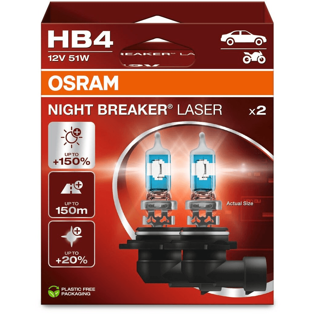 Žiarovky Osram NIGHT BREAKER LASER +150 HB4 51 W 2 ks