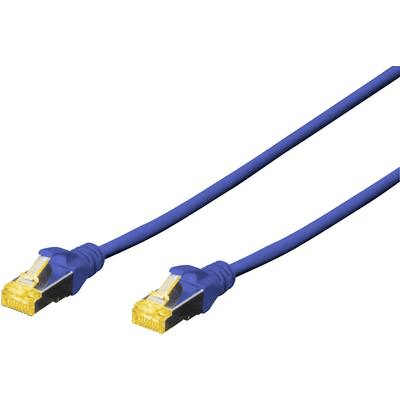 Sieťový kábel Digitus 0,25 m Cat6a S/FTP modrý