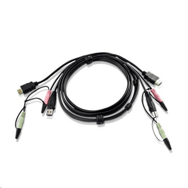 ATEN 2L-7D02UH KVM kábel Čierna 1,8 m
