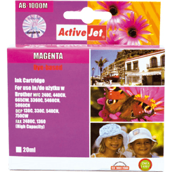 Atrament ActiveJet AB-1000MN pre Brother červený (magenta)