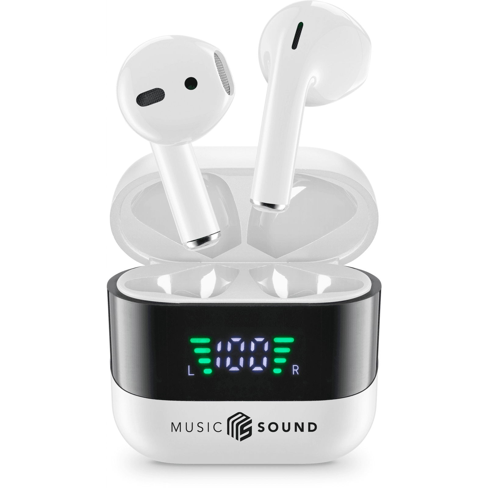 Music Sound 8018080488627 Slúchadlá s mikrofónom Bezdrôtový Do ucha Hovor / hudba Bluetooth Biela